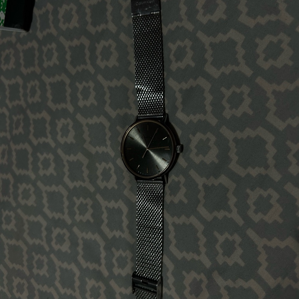 Calvin Klein Dark Gray Mesh Strap Watch